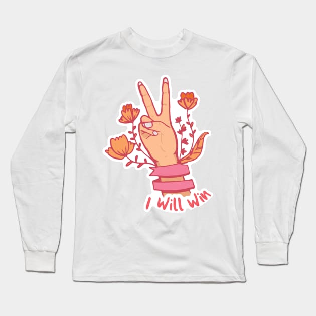 I will win - breast cancer awareness Long Sleeve T-Shirt by Misfit04